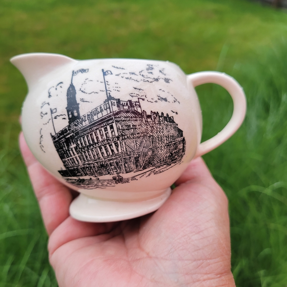 Vintage Burslem China (England) Creamer with F&R Lazarus Motif